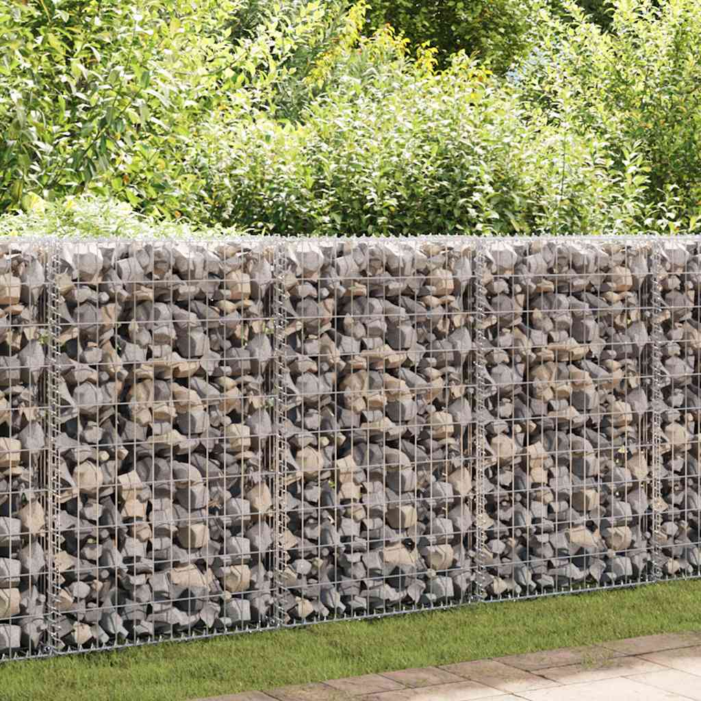 Gabion Wall with Covers Galvanised Steel 300x50x100 cm