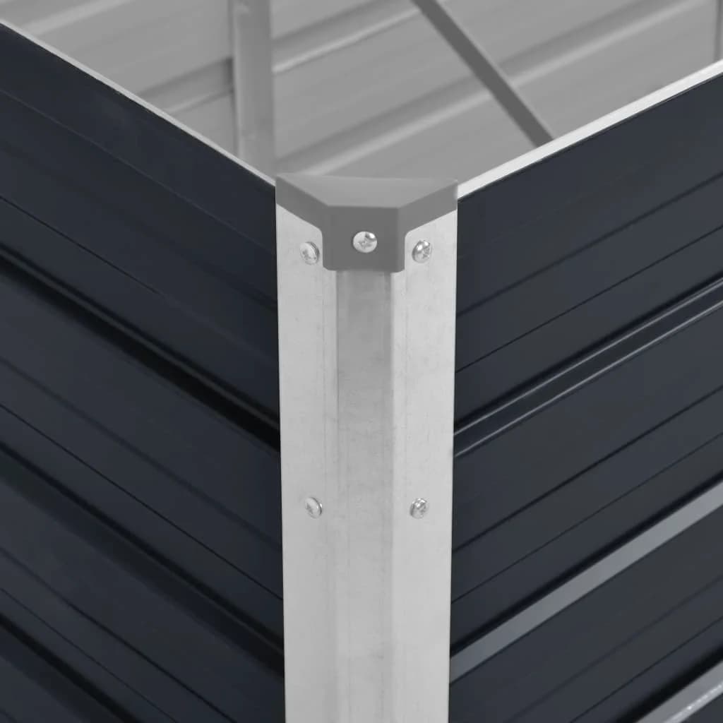 Garden Raised Bed Anthracite 240x80x45 cm Galvanised Steel