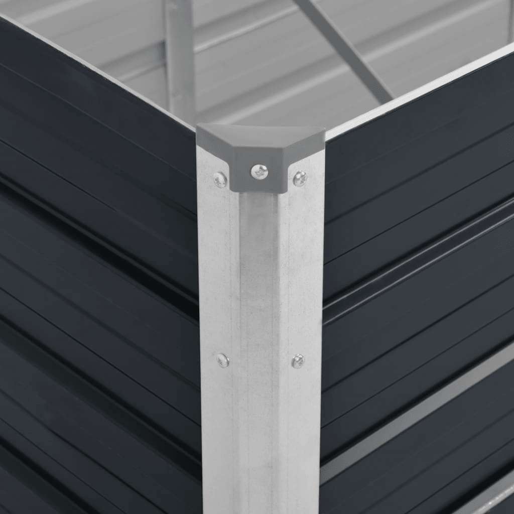 Garden Raised Bed Anthracite 320x80x45 cm Galvanised Steel