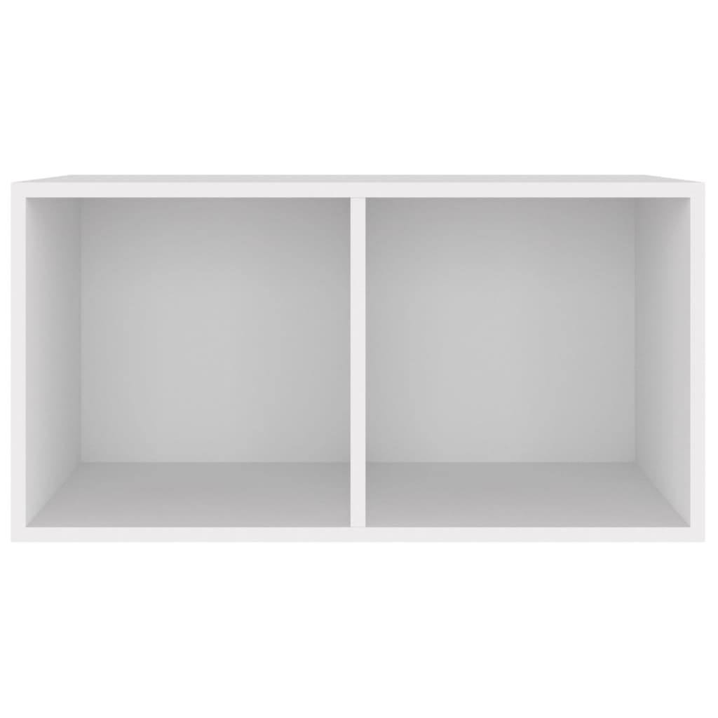 Vinyl Storage Box White 71x34x36 cm Engineered Wood