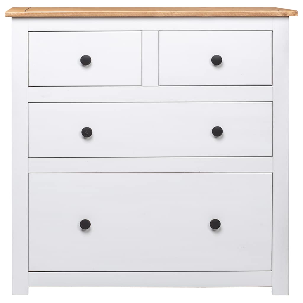 Sideboard White 80x40x83 cm Pinewood Panama Range