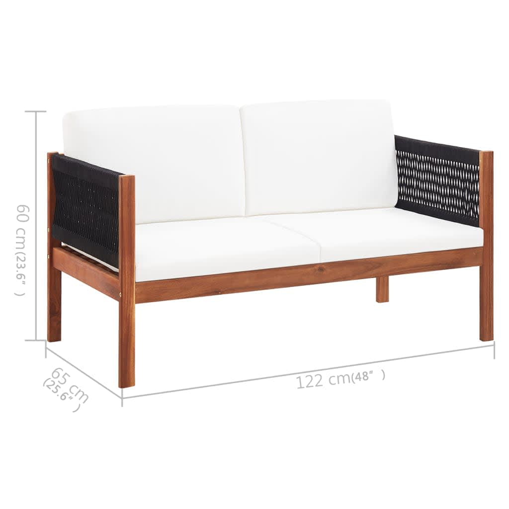 Garden Sofa 2-Seater Solid Acacia Wood