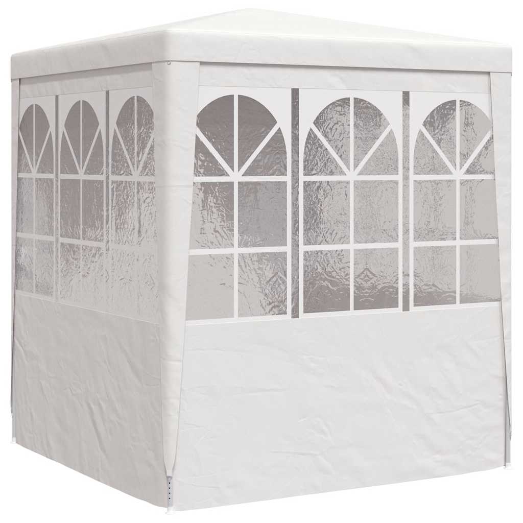 Professional Party Tent with Side Walls 2.5x2.5 m White 90 g/mÂ²