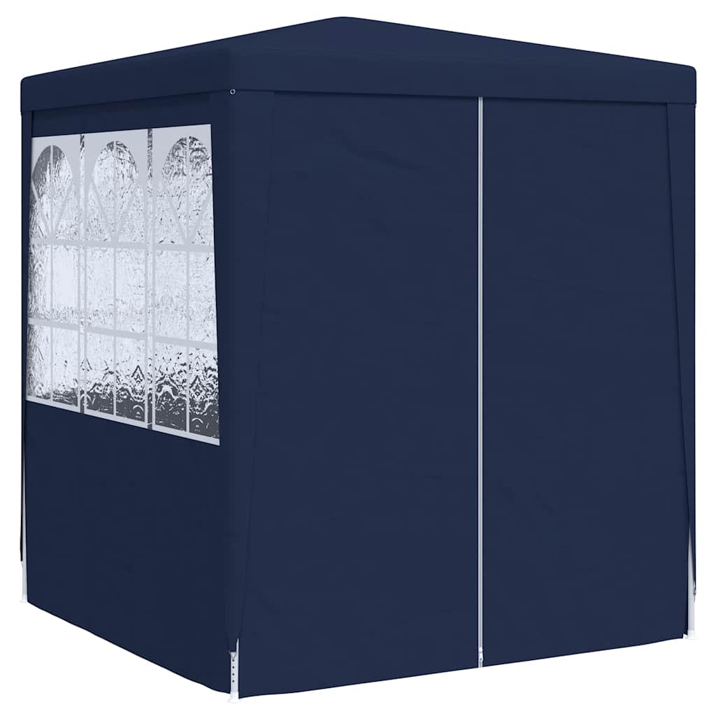 Professional Party Tent with Side Walls 2.5x2.5 m Blue 90 g/mÂ²
