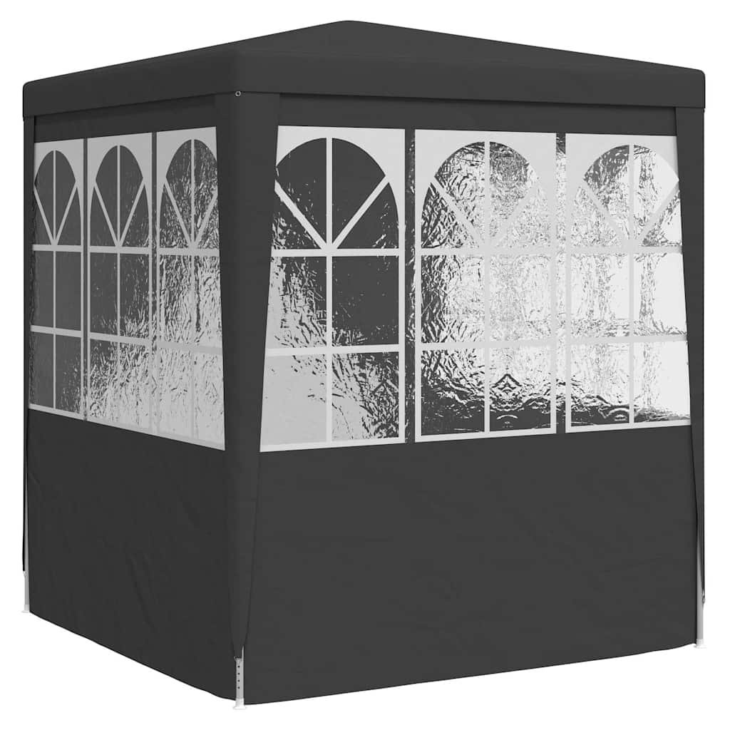 Professional Party Tent with Side Walls 2x2 m Anthracite 90 g/mÂ²