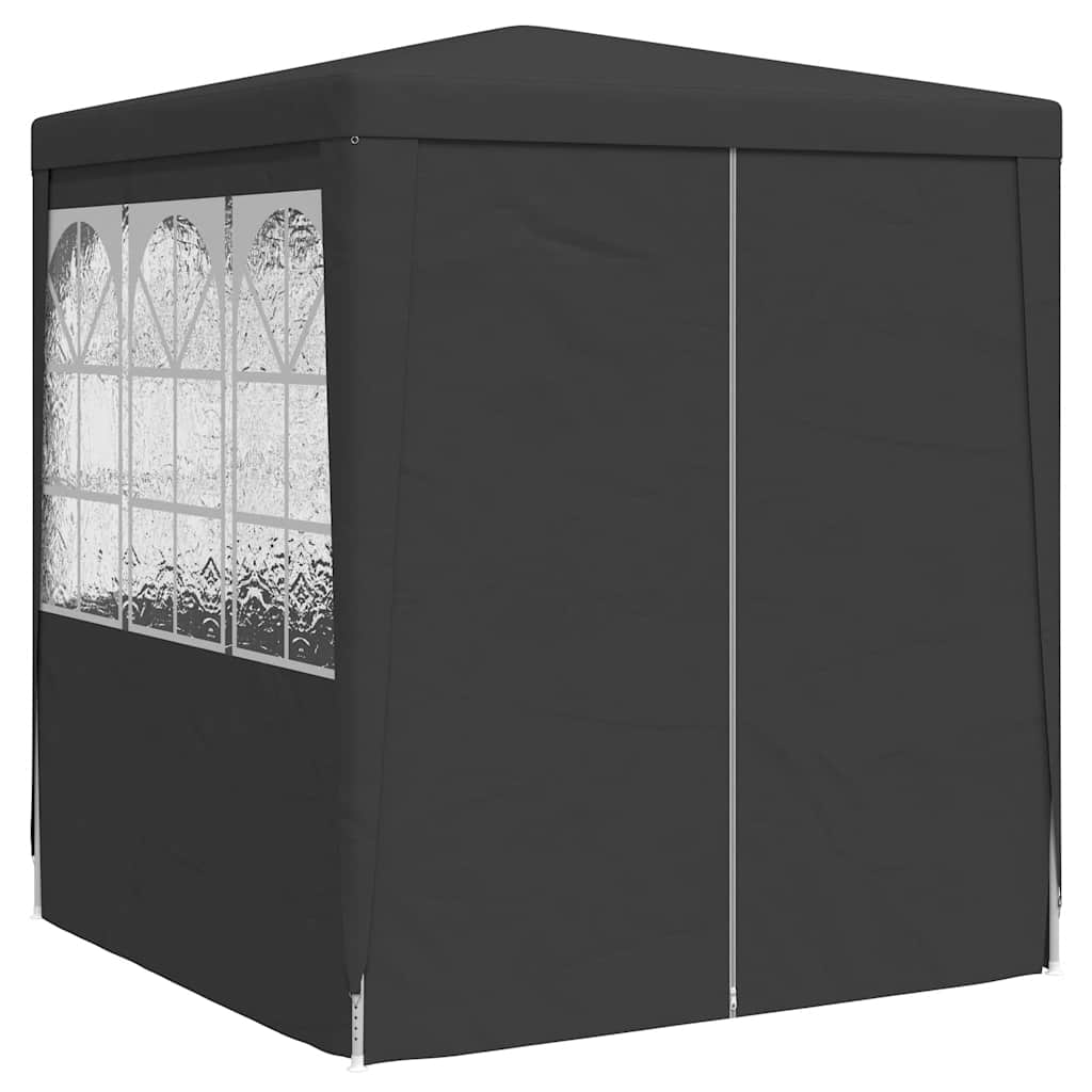 Professional Party Tent with Side Walls 2.5x2.5 m Anthracite 90 g/mÂ²