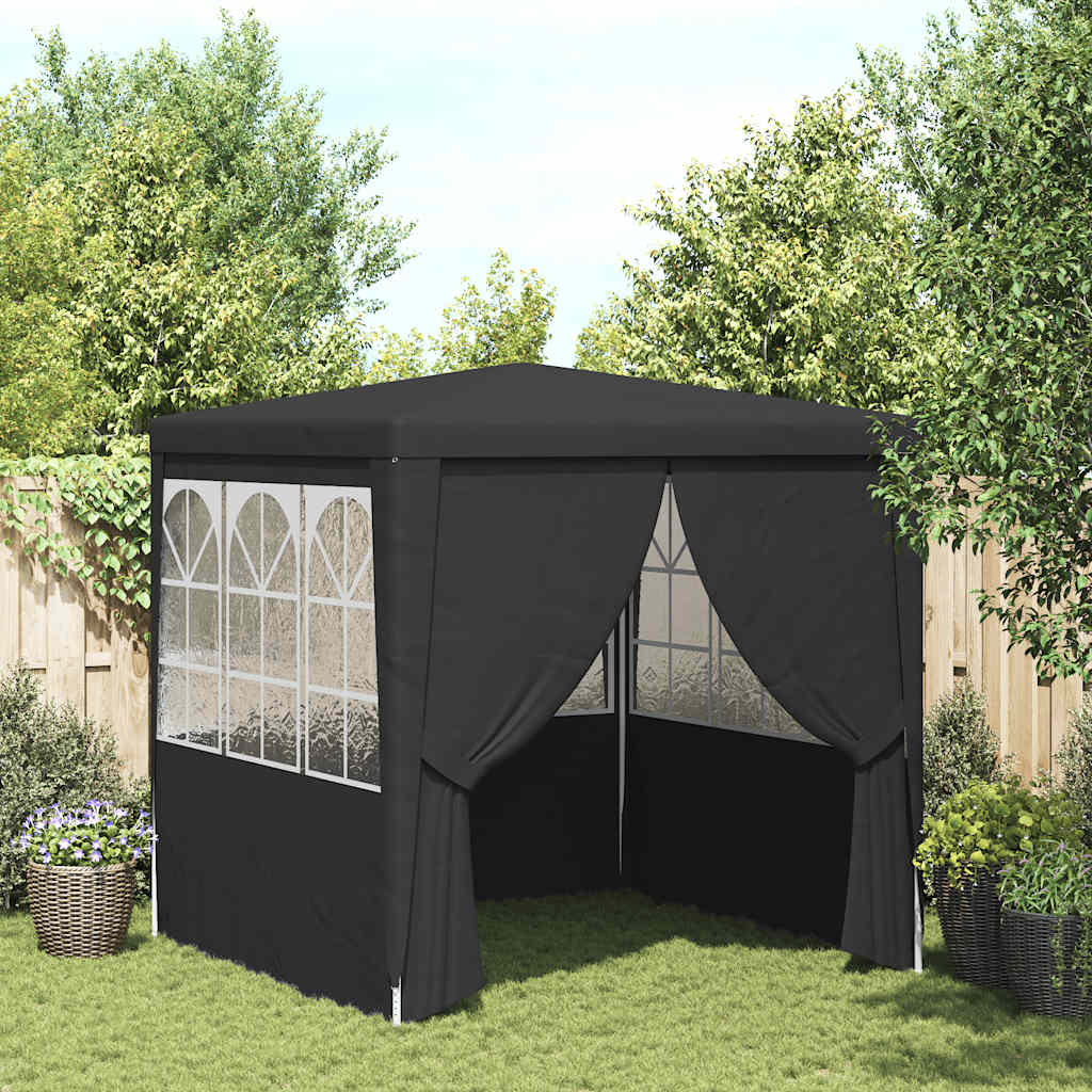 Professional Party Tent with Side Walls 2.5x2.5 m Anthracite 90 g/mÂ²