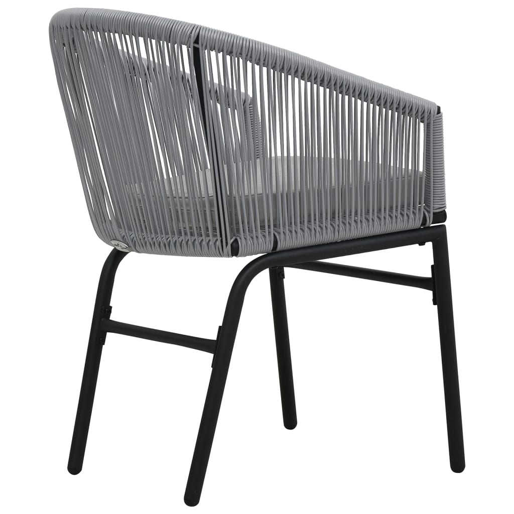 Garden Chairs 2 pcs Anthracite PE Rattan