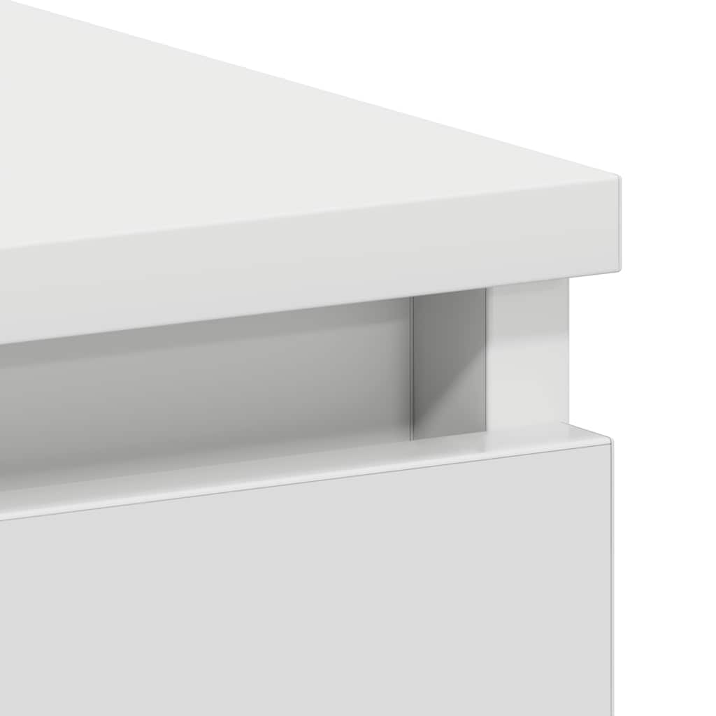 Desk White 90x45x76 cm Engineered Wood