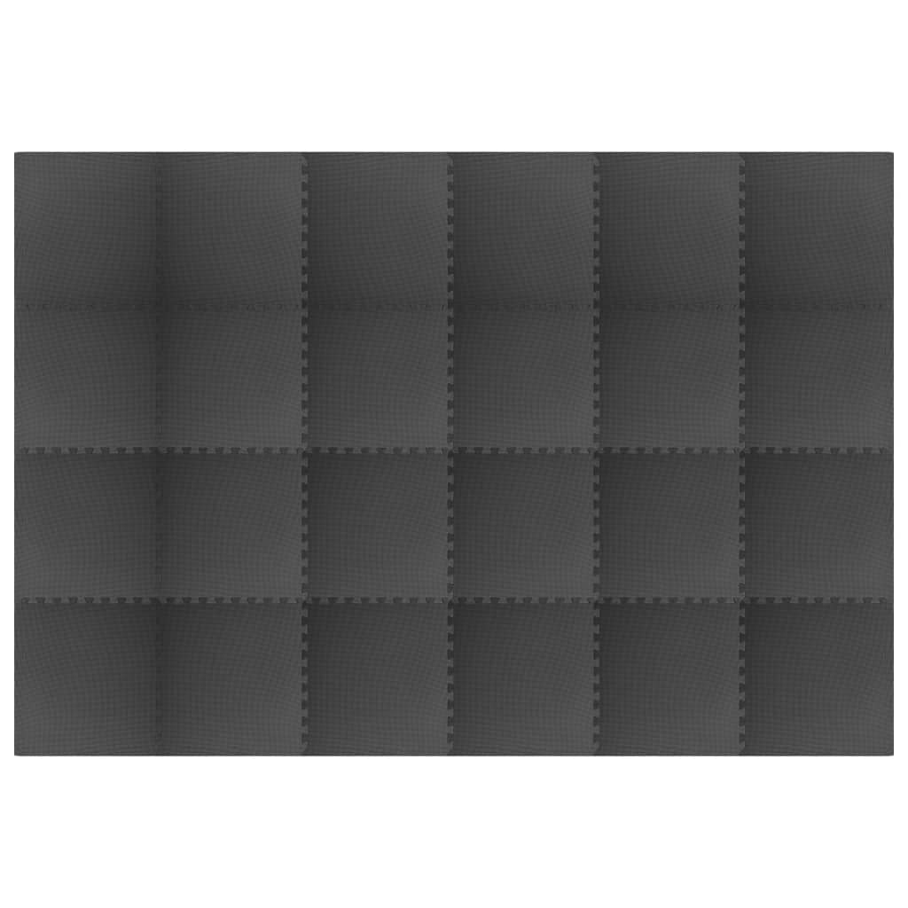 Floor Mats 24 pcs 8.64 mÂ² EVA Foam Black