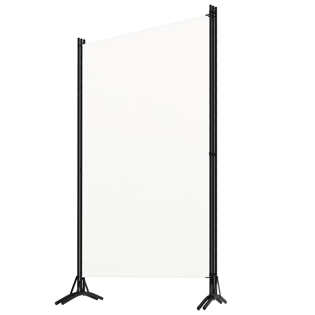 3-Panel Room Divider White 260x180 cm Fabric
