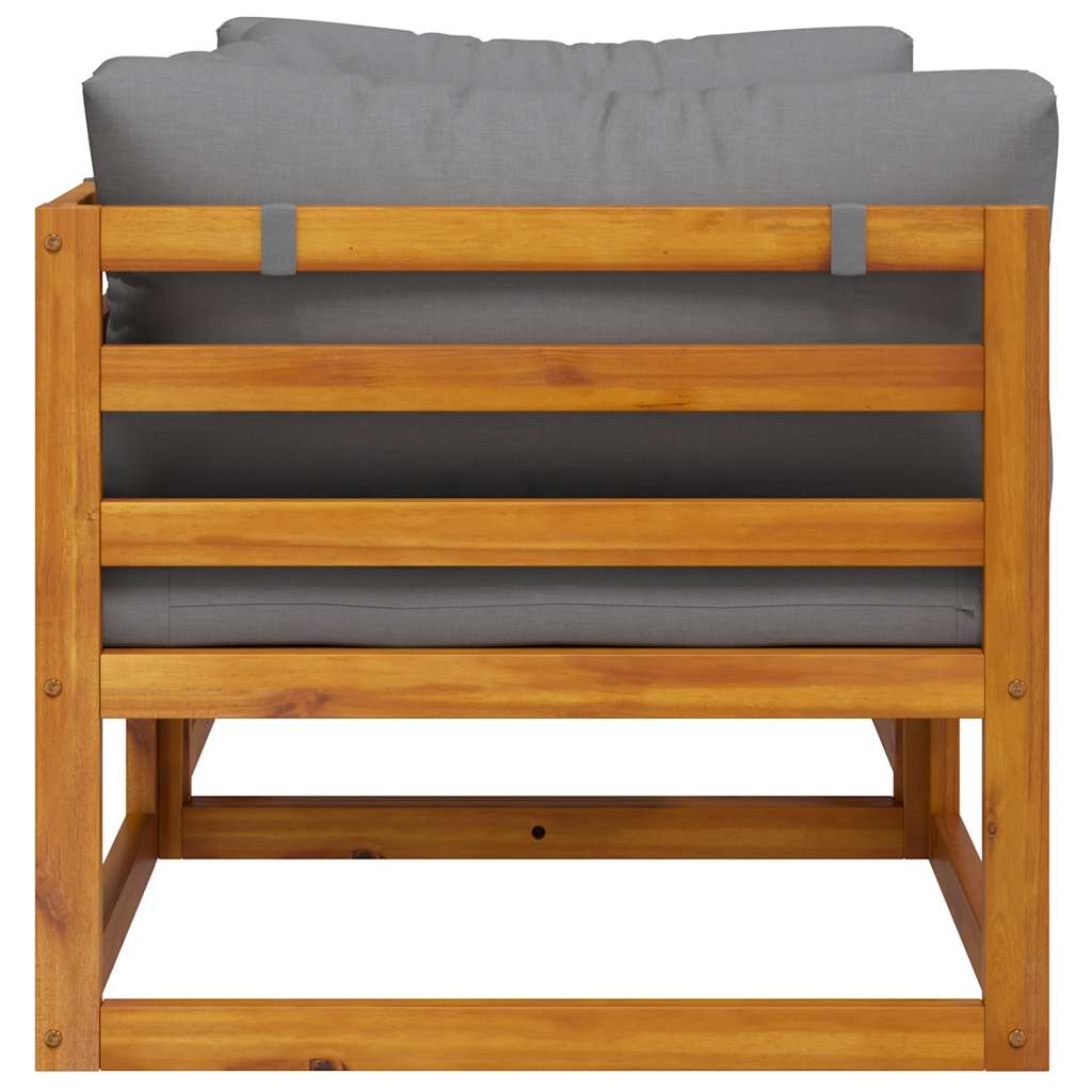 Sectional Corner Sofas 2 pcs with Cushions Dark Grey