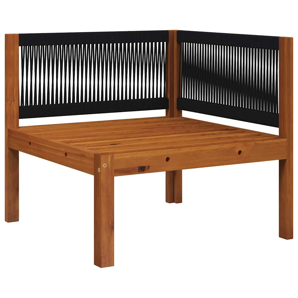 Garden Corner Sofas 2 pcs with Cushions Wood Acacia&Rope