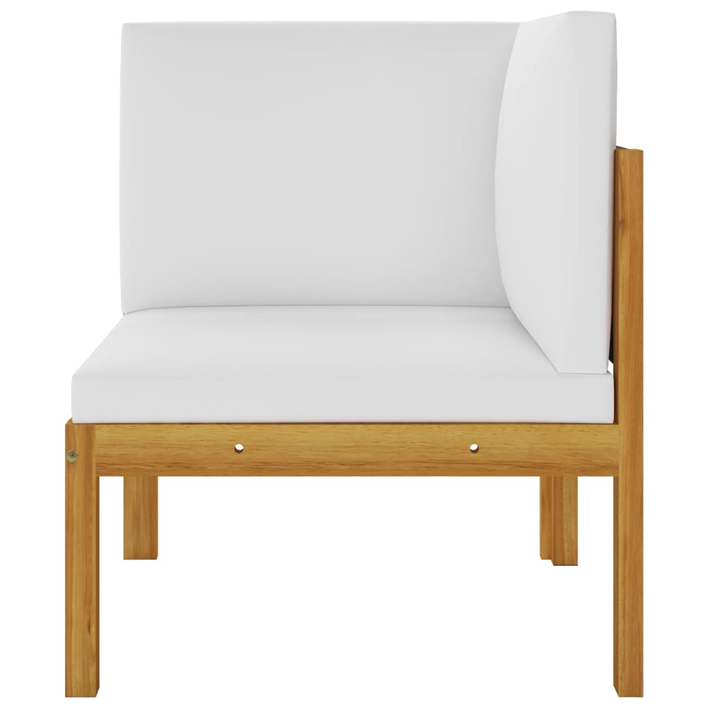 2-seater Garden Bench with Cushions Wood Acacia&Rope