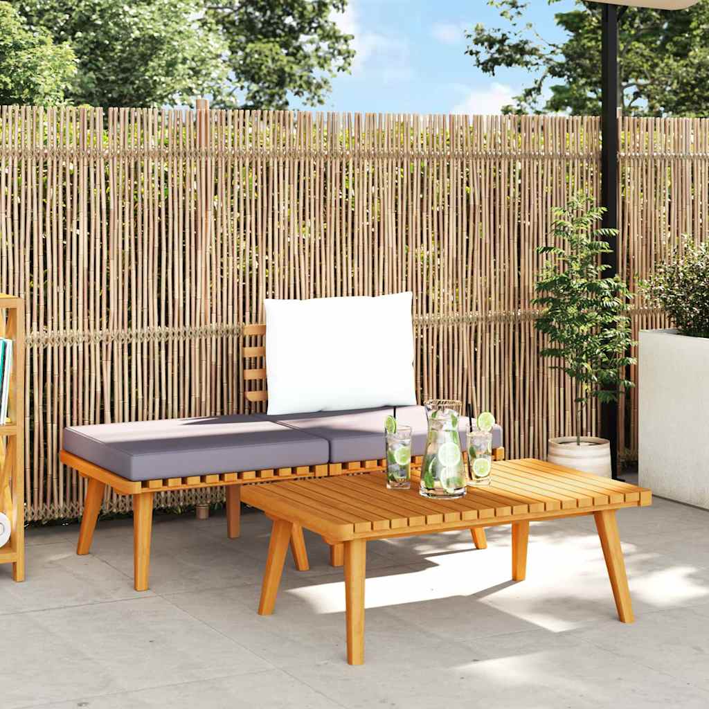 3 Piece Garden Lounge Set with Cushions Solid Acacia Wood