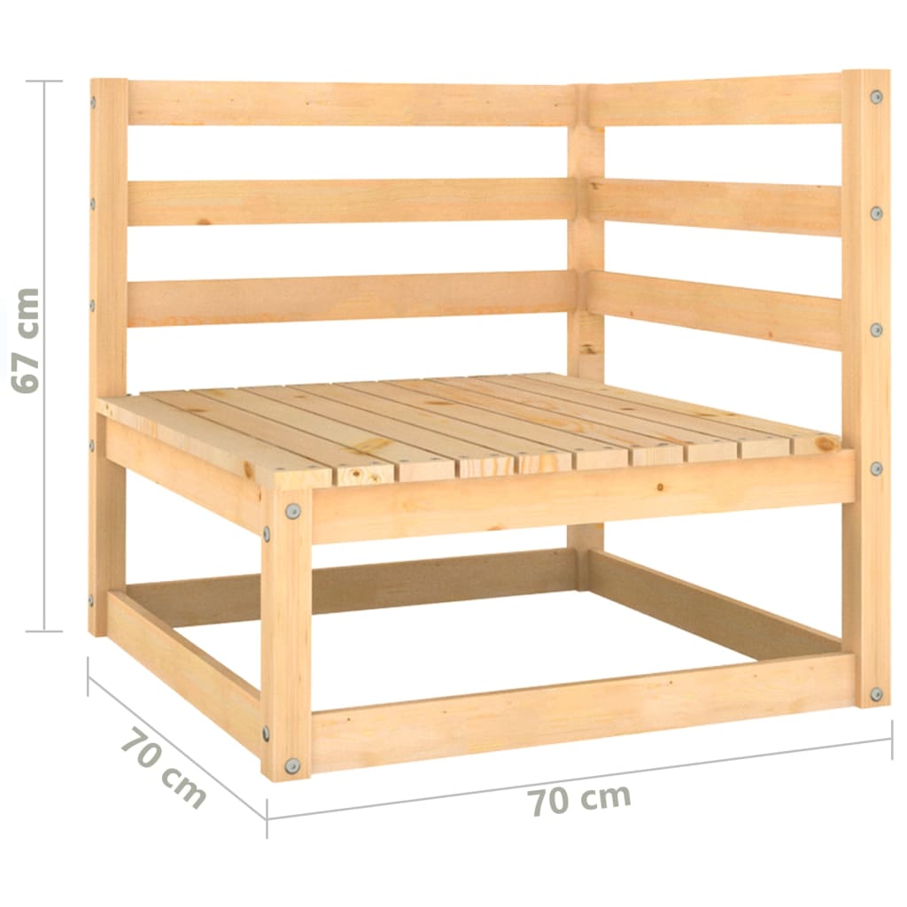 Garden 2-Seater Sofa Solid Wood Pine