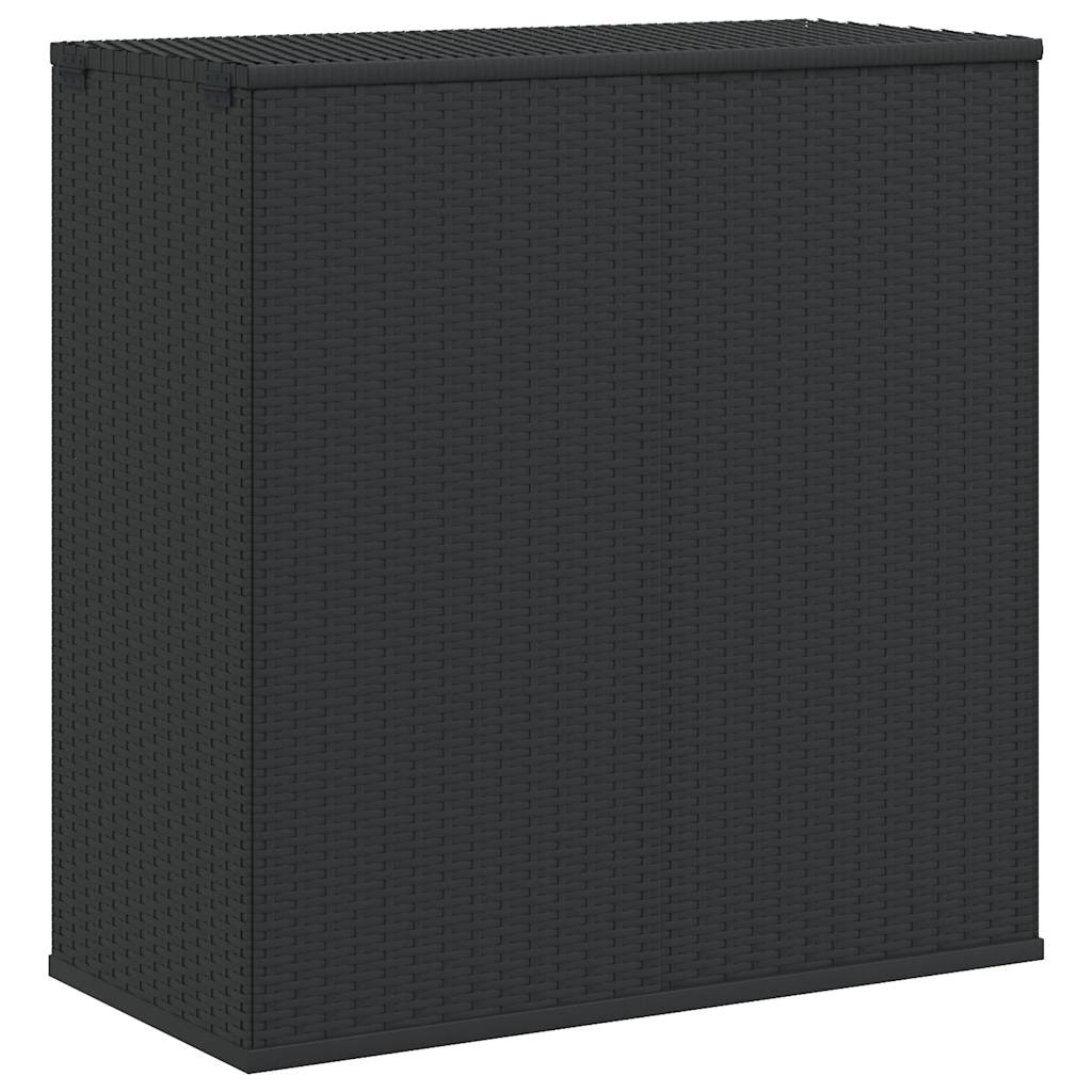 Garden Cushion Box PE Rattan 100x49x103.5 cm Black