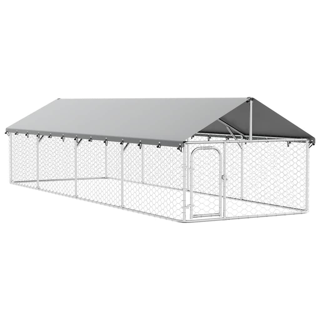Outdoor Dog Kennel with Roof 600x200x150 cm