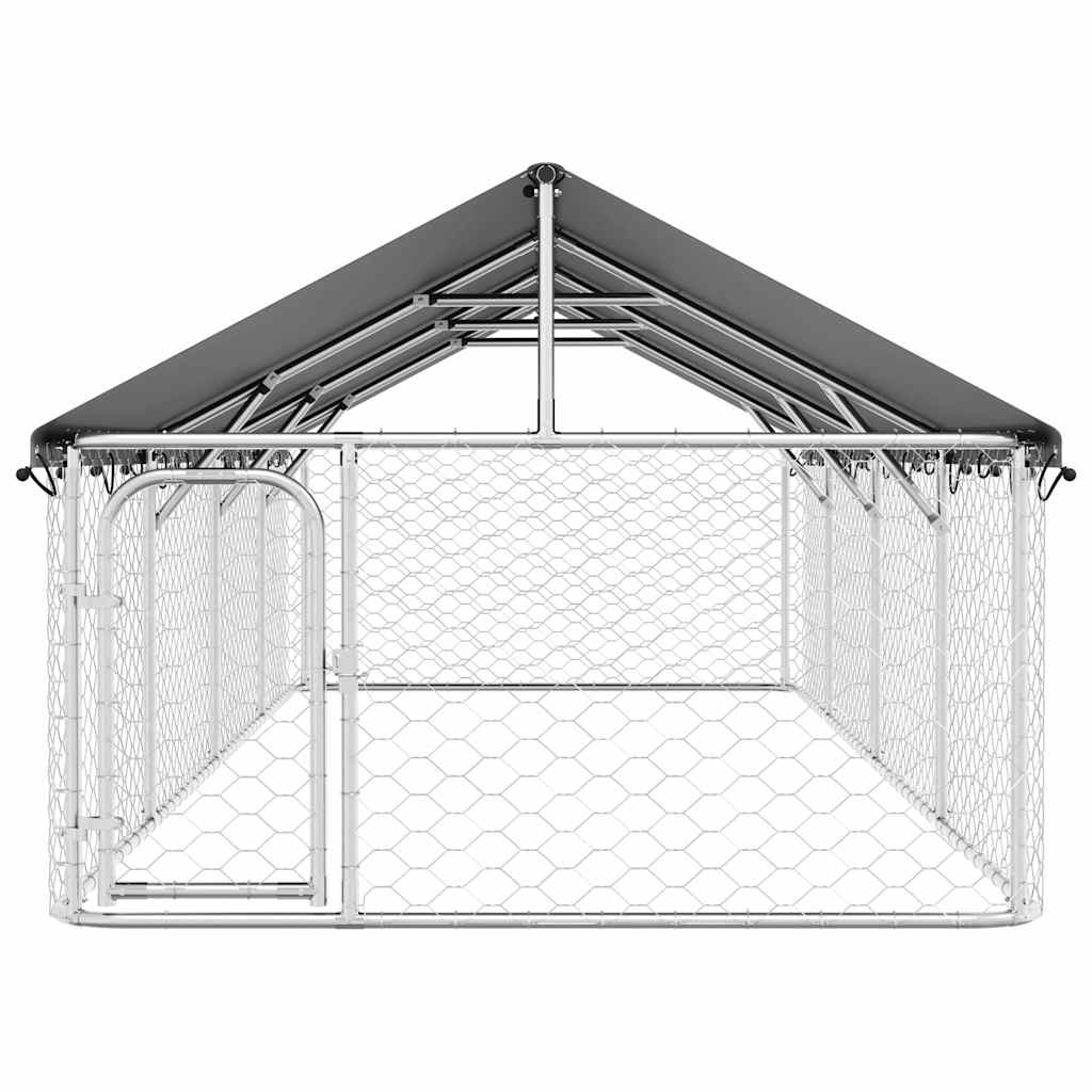 Outdoor Dog Kennel with Roof 600x200x150 cm