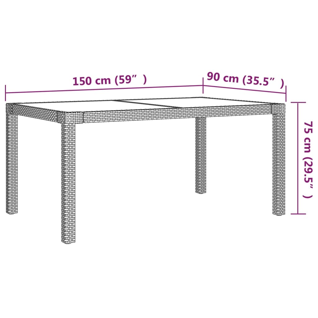 5 Piece Outdoor Dining Set with Cushions Poly Rattan Black
