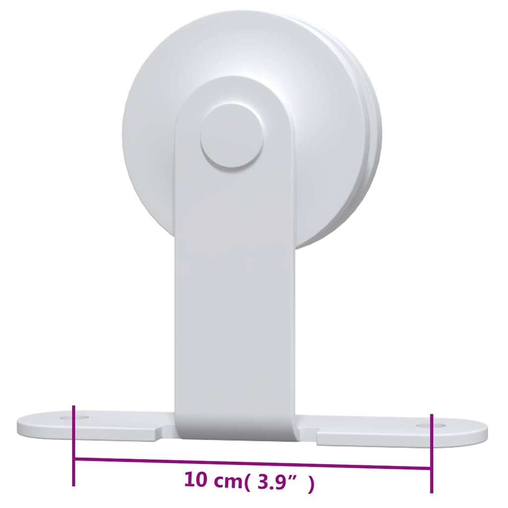 Sliding Door Hardware Kit 183 cm Steel White