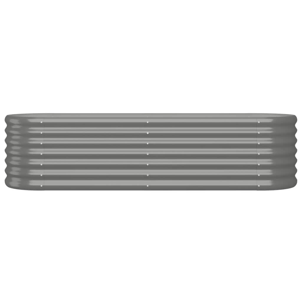 Garden Raised Bed Galvanised Steel 152x40x36 cm Grey