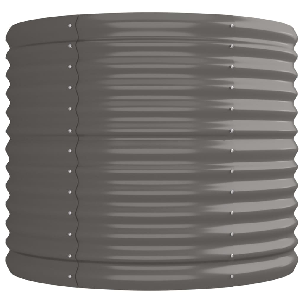 Garden Raised Bed Galvanised Steel 224x80x68 cm Grey