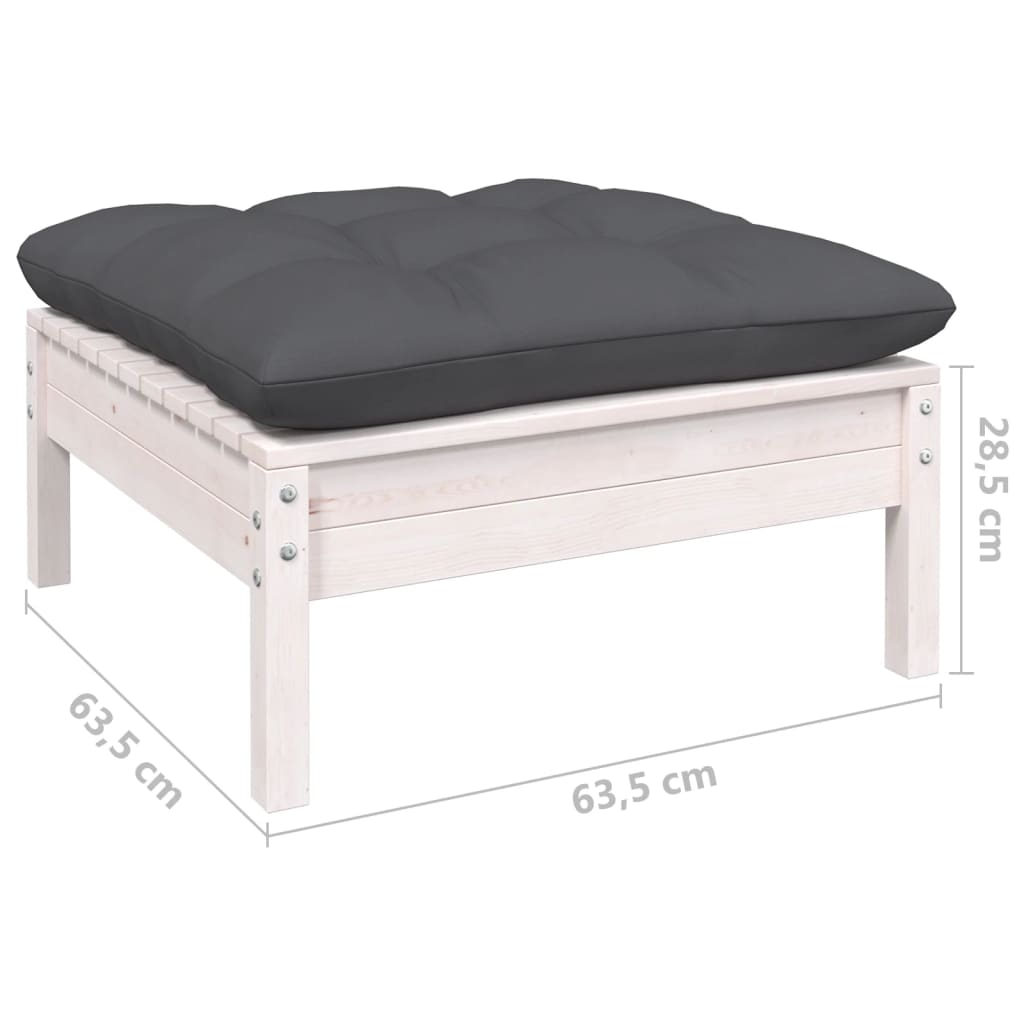 3 Piece Garden Lounge Set with Cushions Solid Wood Pine
