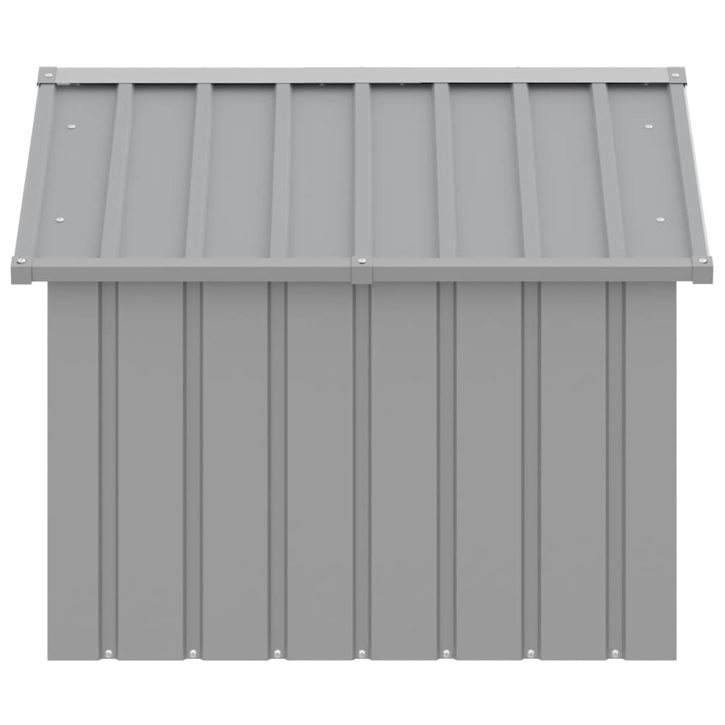 Dog House Grey 116.5x103x81.5 cm Galvanised Steel