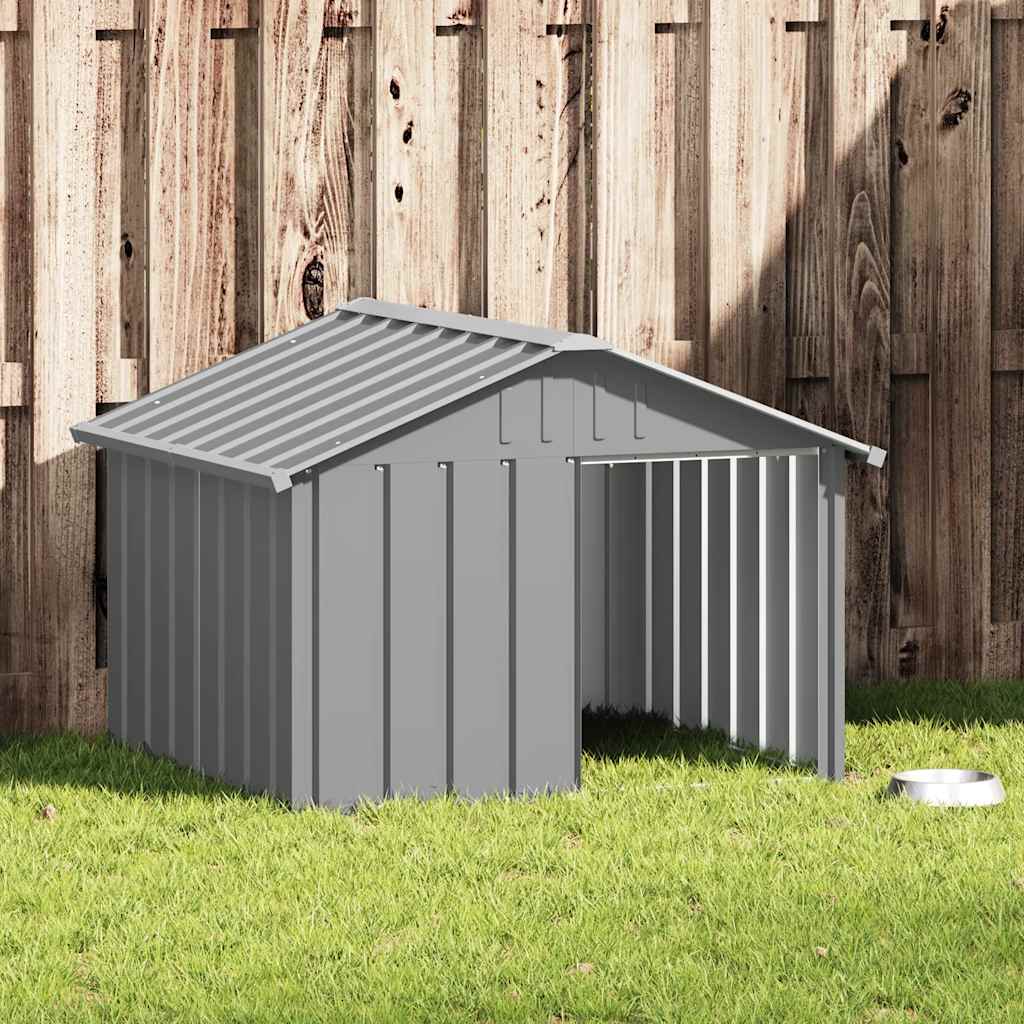 Dog House Grey 116.5x103x81.5 cm Galvanised Steel