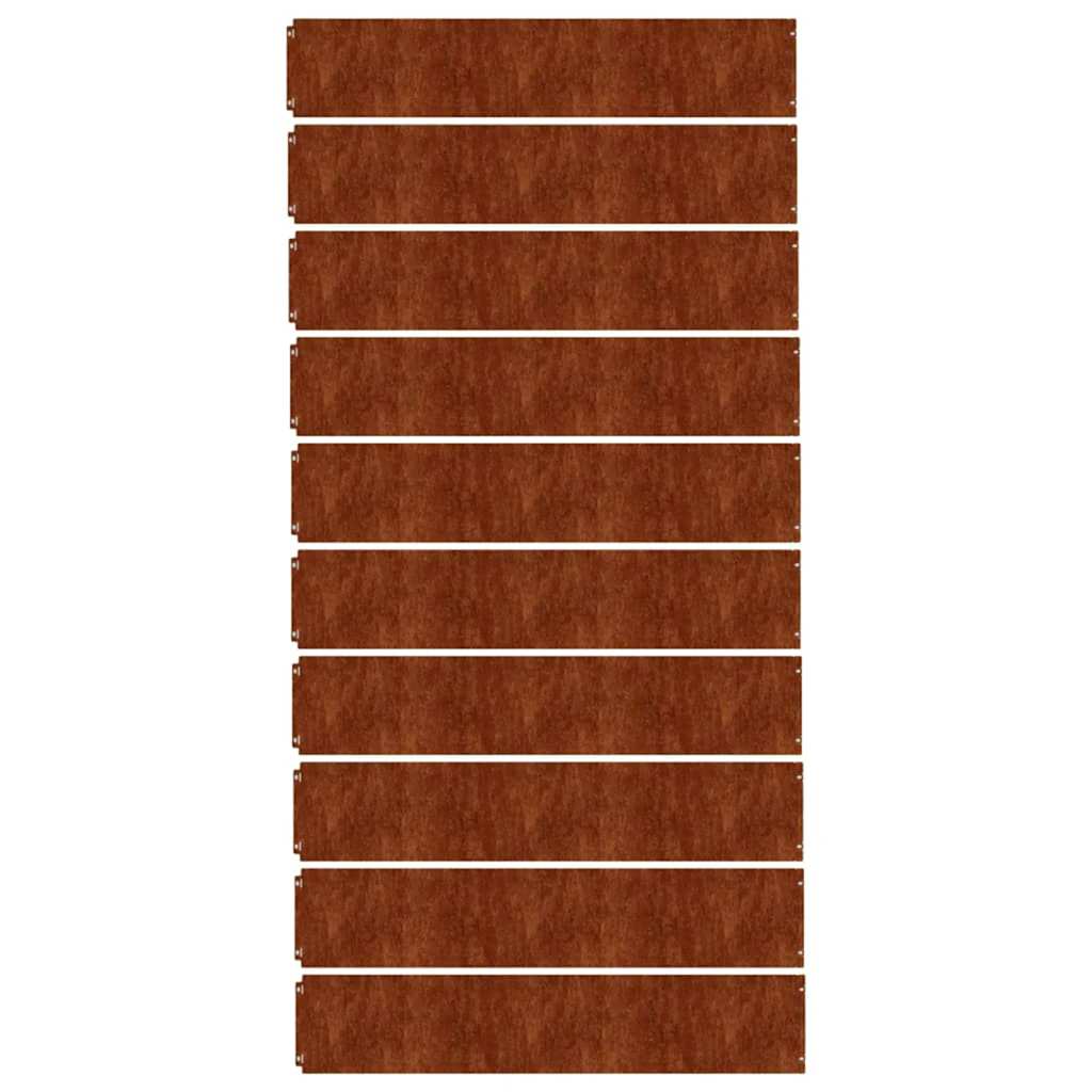 Lawn Edgings 10 pcs 20x103 cm Flexible Corten steel