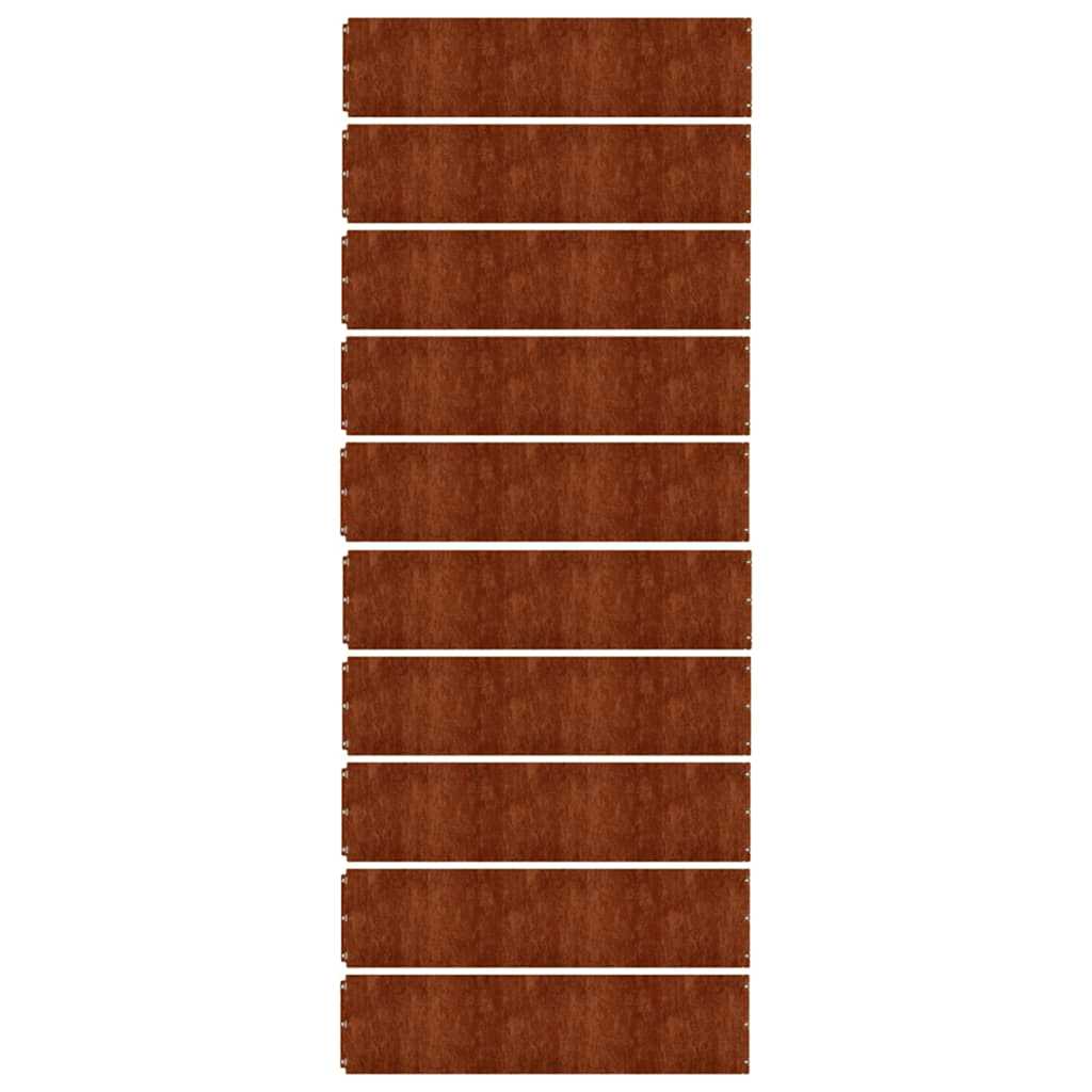 Lawn Edgings 10 pcs 25x103 cm Flexible Corten steel