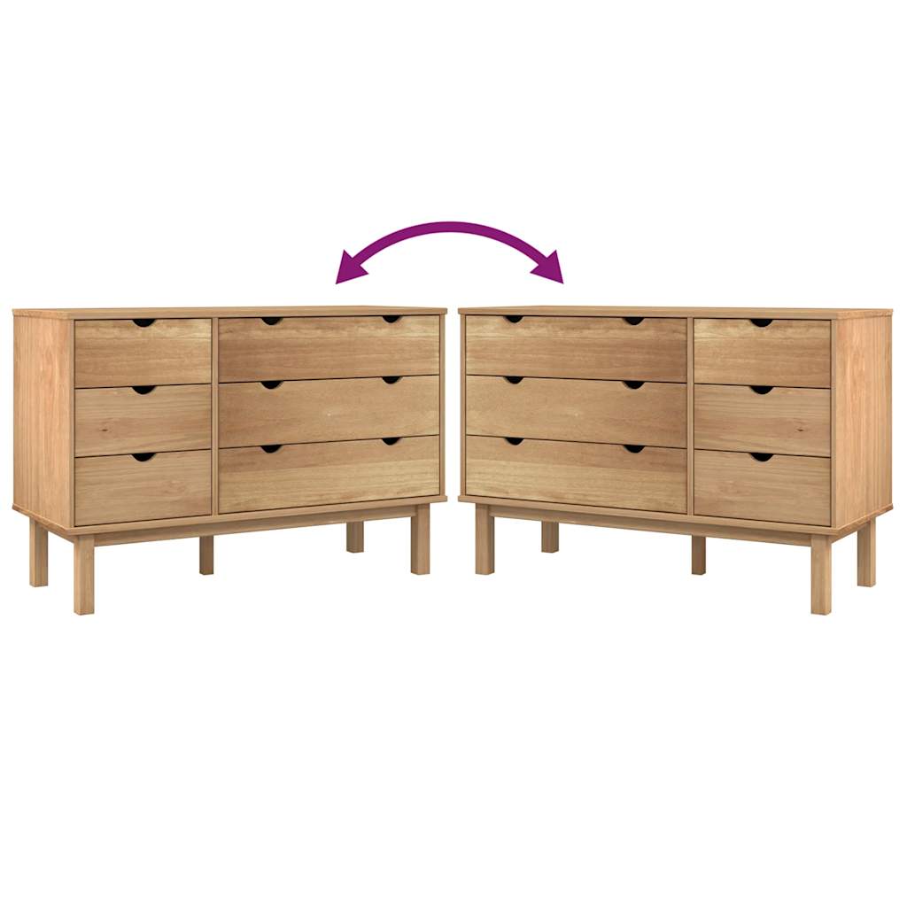 Drawer Cabinet OTTA 111x43x73.5 cm Solid Wood Pine