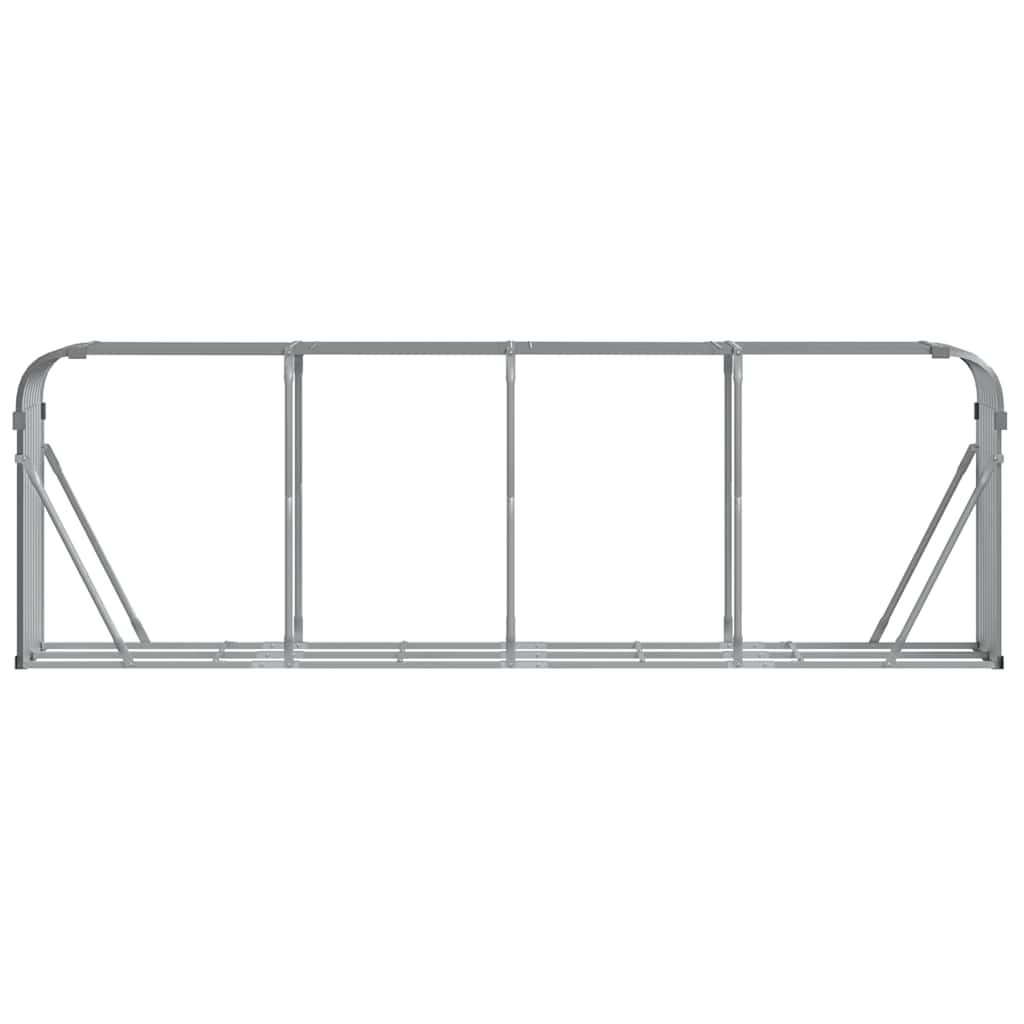 Log Holder Light Grey 300x45x100 cm Galvanised Steel