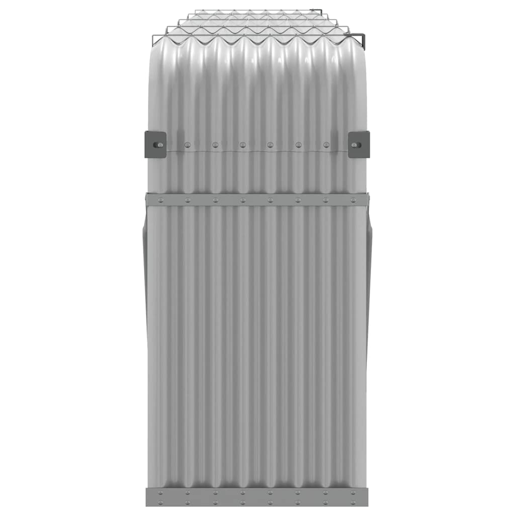 Log Holder Light Grey 300x45x100 cm Galvanised Steel