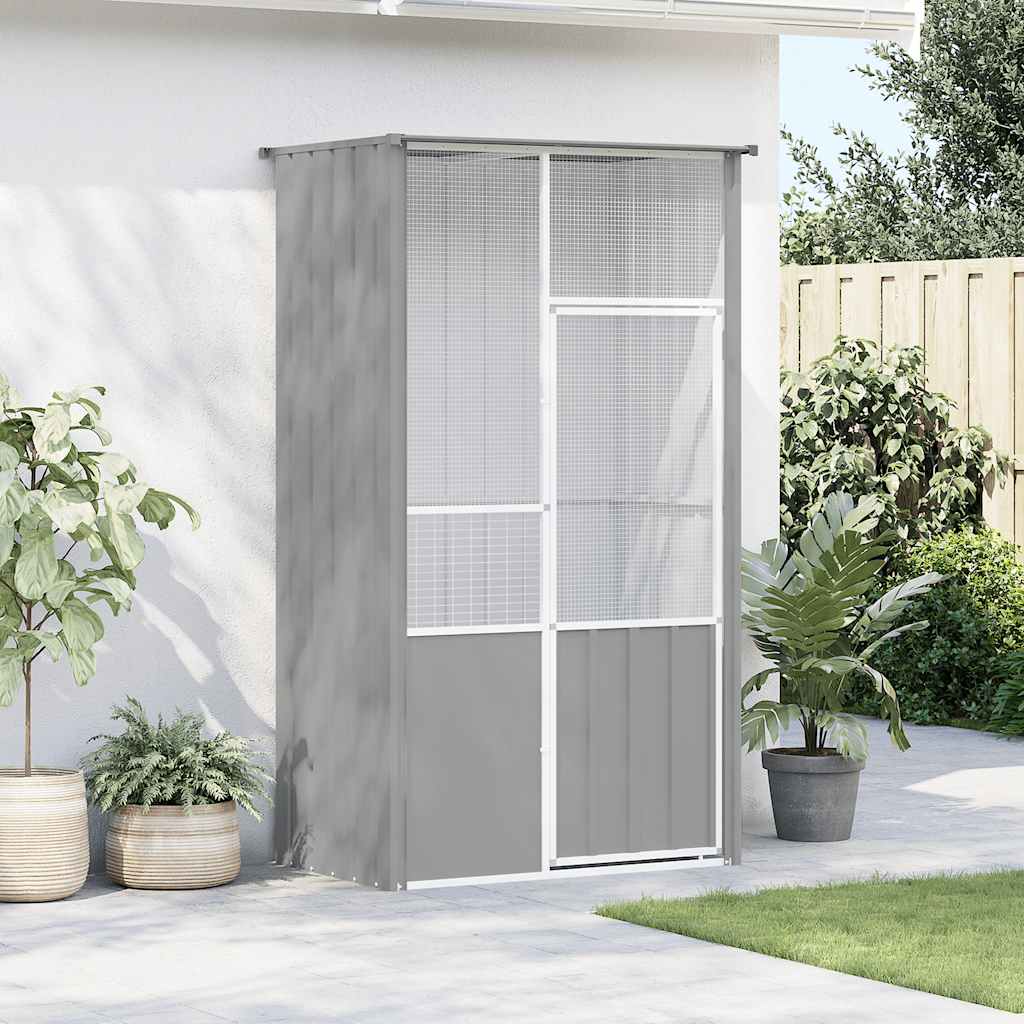 Bird Cage Grey 115x78x200 cm Galvanised Steel