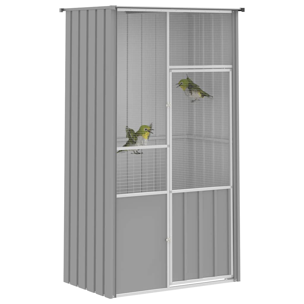 Bird Cage Grey 115x78x200 cm Galvanised Steel