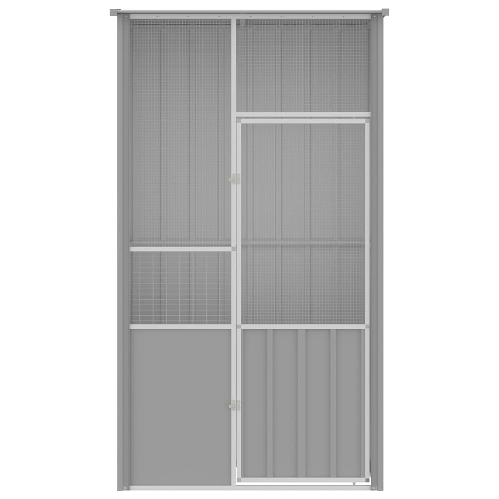 Bird Cage Grey 115x78x200 cm Galvanised Steel