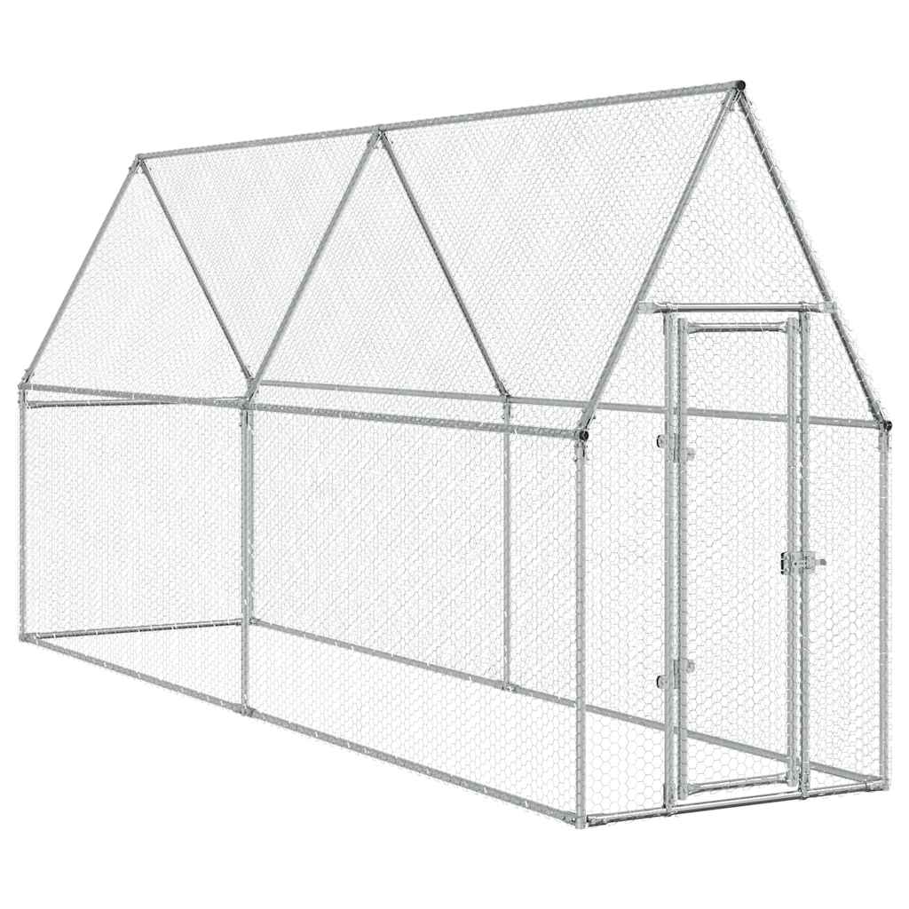 Chicken Cage Silver 400x100x190 cm Galvanised Steel