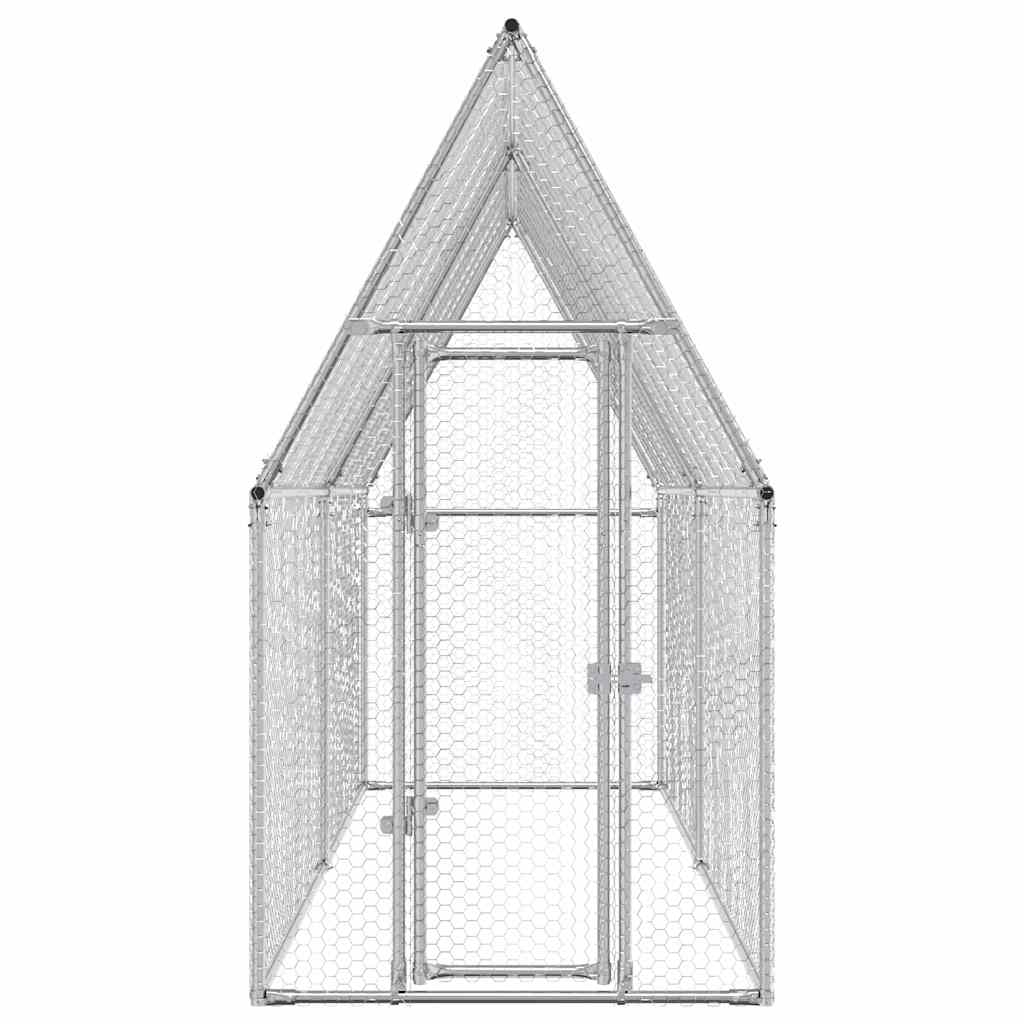 Chicken Cage Silver 400x100x190 cm Galvanised Steel