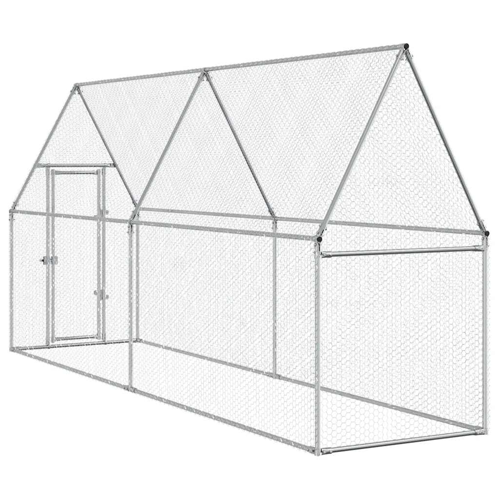 Chicken Cage Silver 400x100x190 cm Galvanised Steel