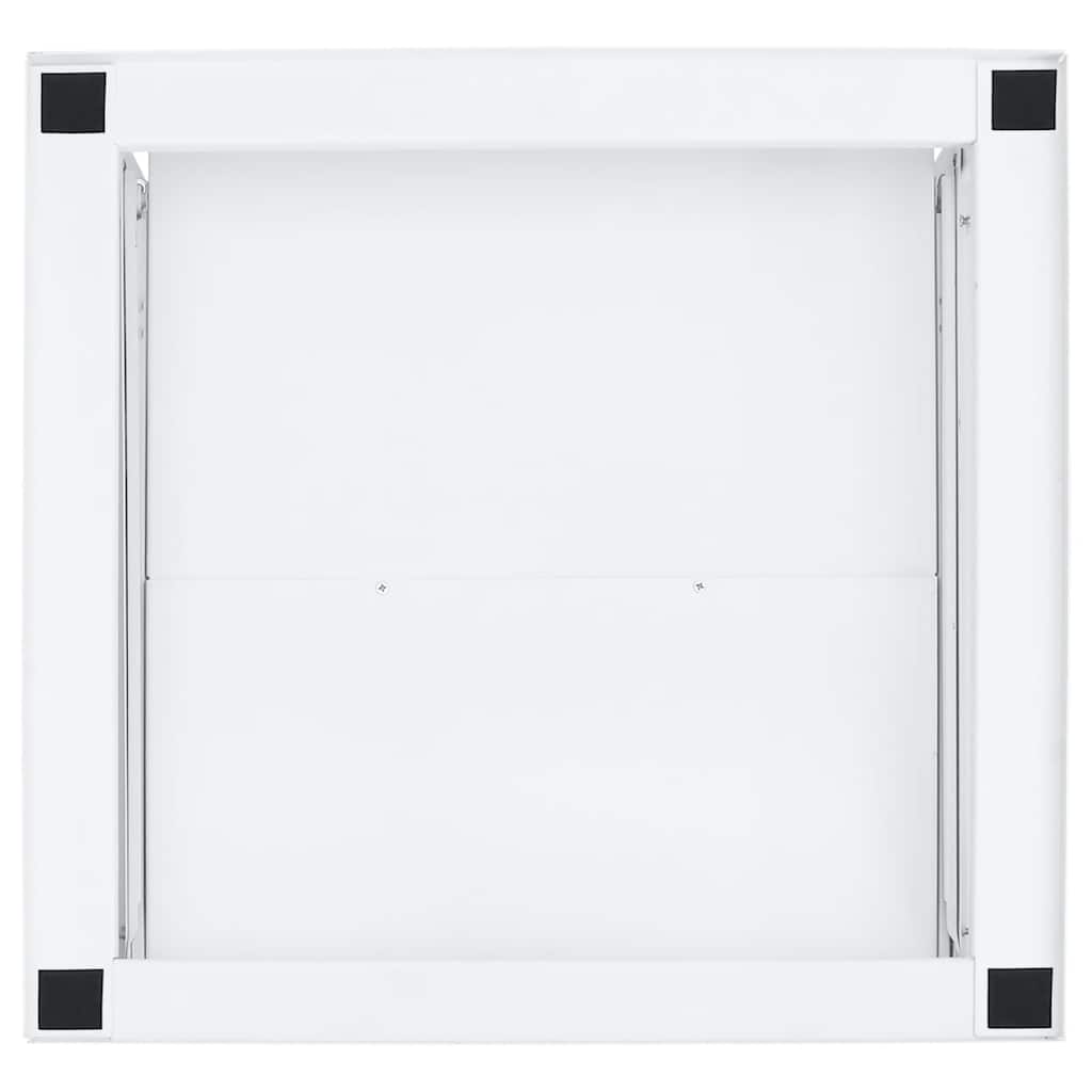 Washing Machine Pedestal with Pull-out Shelf White