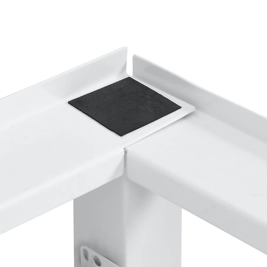 Washing Machine Pedestal with Pull-out Shelf White