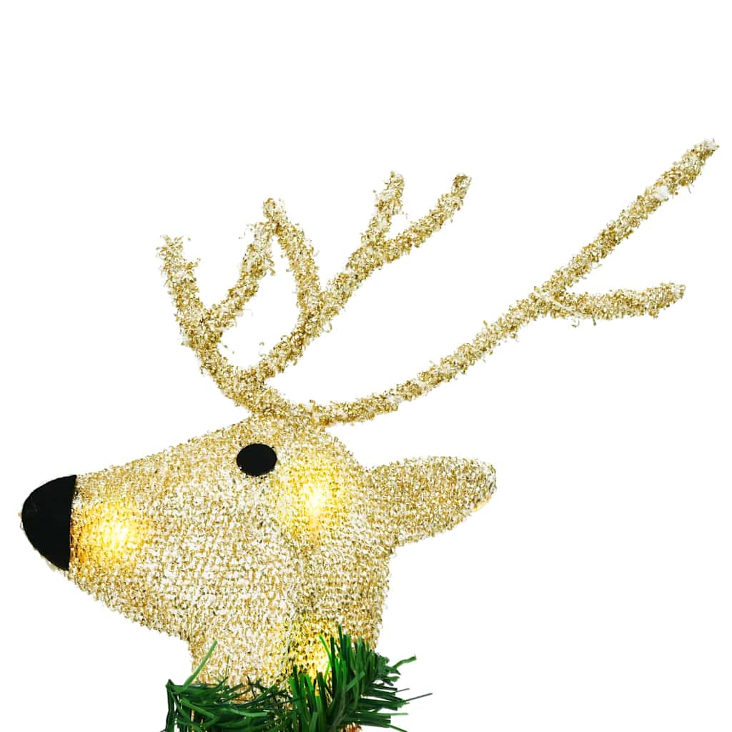 LED Reindeers 5 pcs Gold Fabric