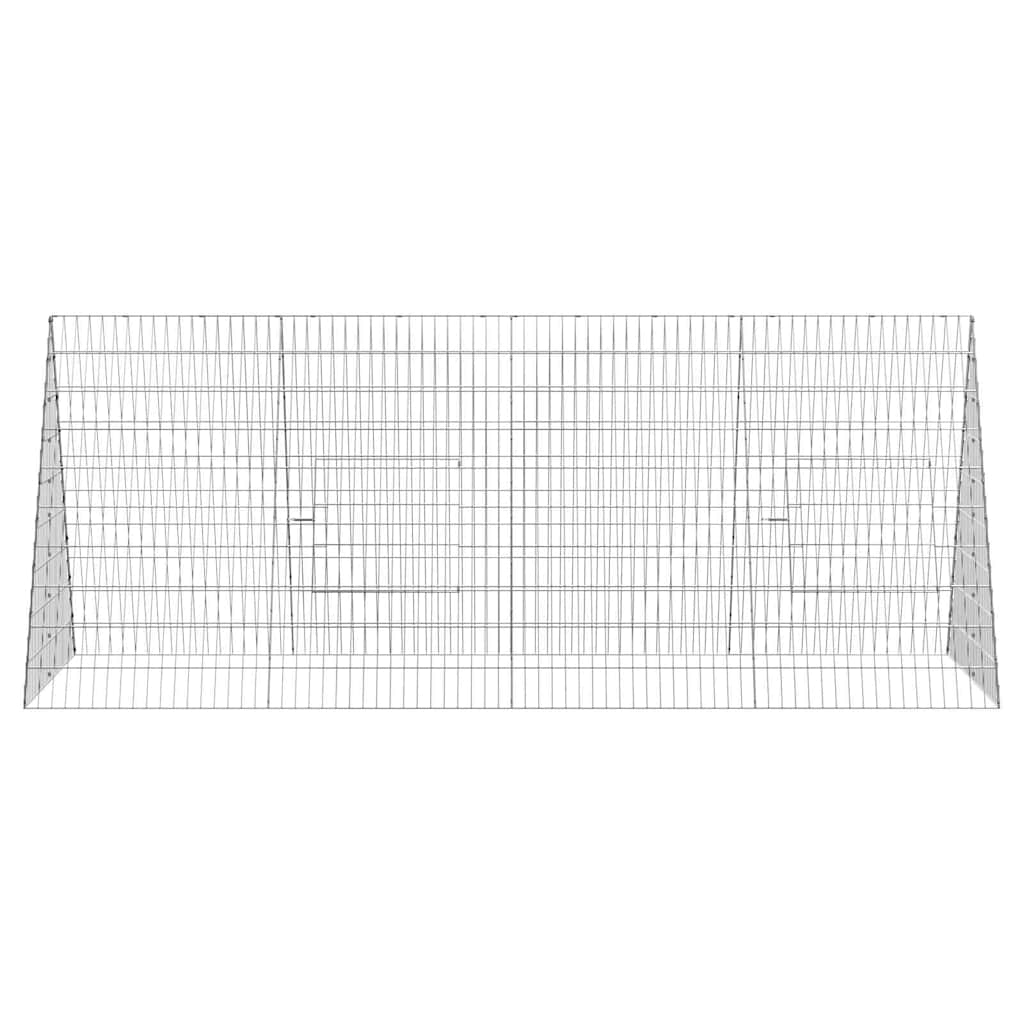 Chicken Cage Silver 215 x 100 x 85 cm Galvanised Steel