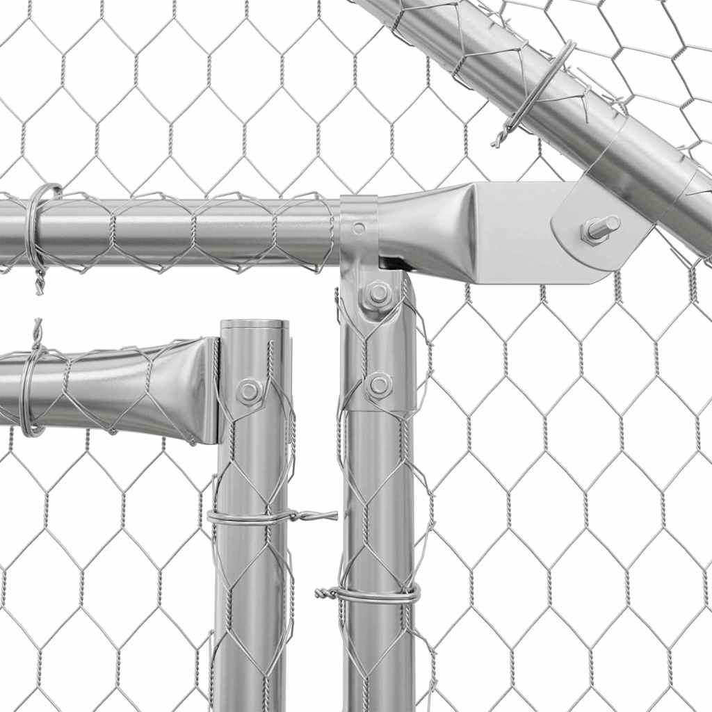 Chicken Cage Silver 200x170x177cm Galvanised Steel