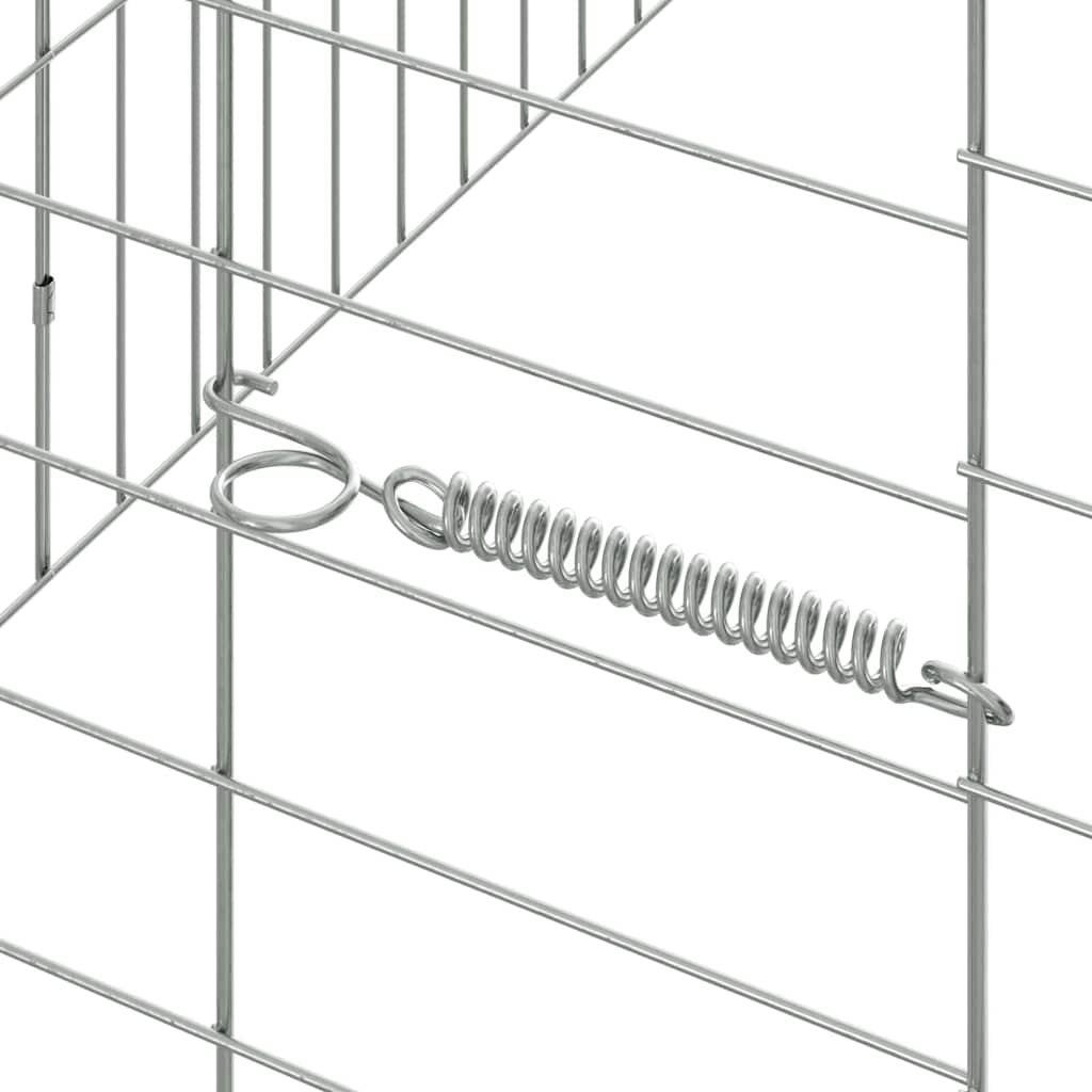 Rabbit Cage Silver 400 x 78 x 78 cm Galvanised Steel