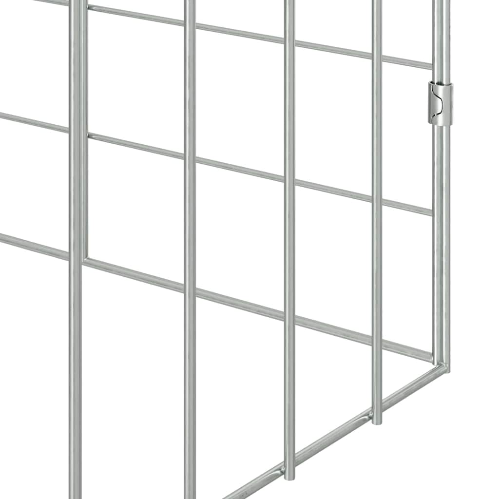 Rabbit Cage Silver 400 x 78 x 78 cm Galvanised Steel