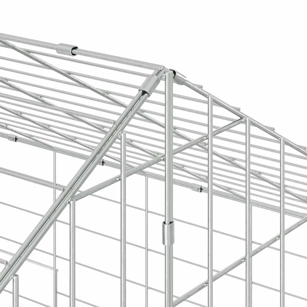 Rabbit Cage Silver 400 x 78 x 78 cm Galvanised Steel