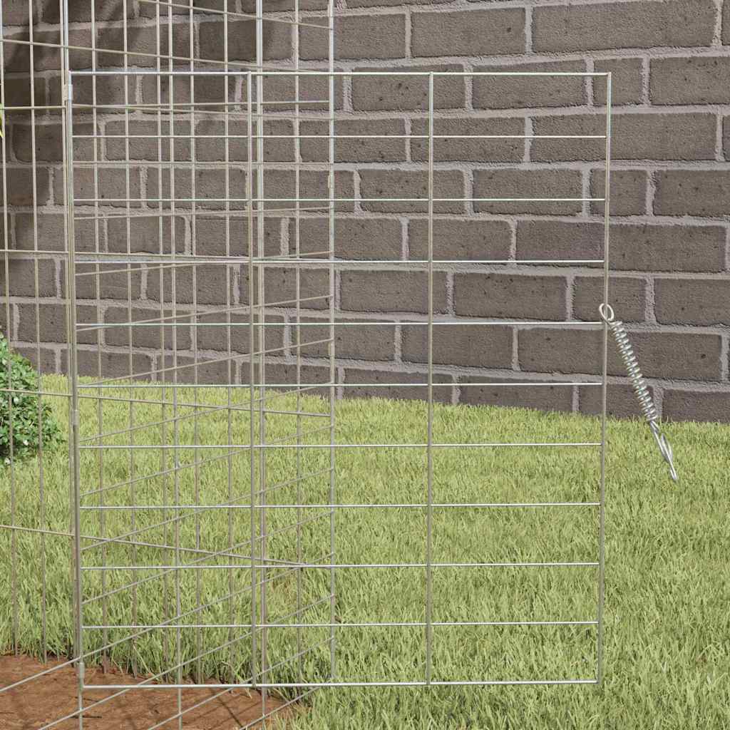 Rabbit Cage Silver 400 x 78 x 78 cm Galvanised Steel